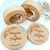 Abridor de madera con imán