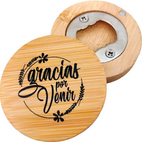 Abridor de madera con imán